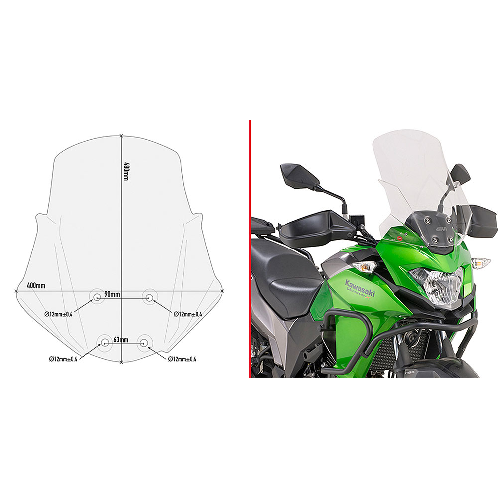 D4121ST_0 Vizir providni GIVI Kawasaki Versys-X 300 (17-24) D4121ST - Image 1