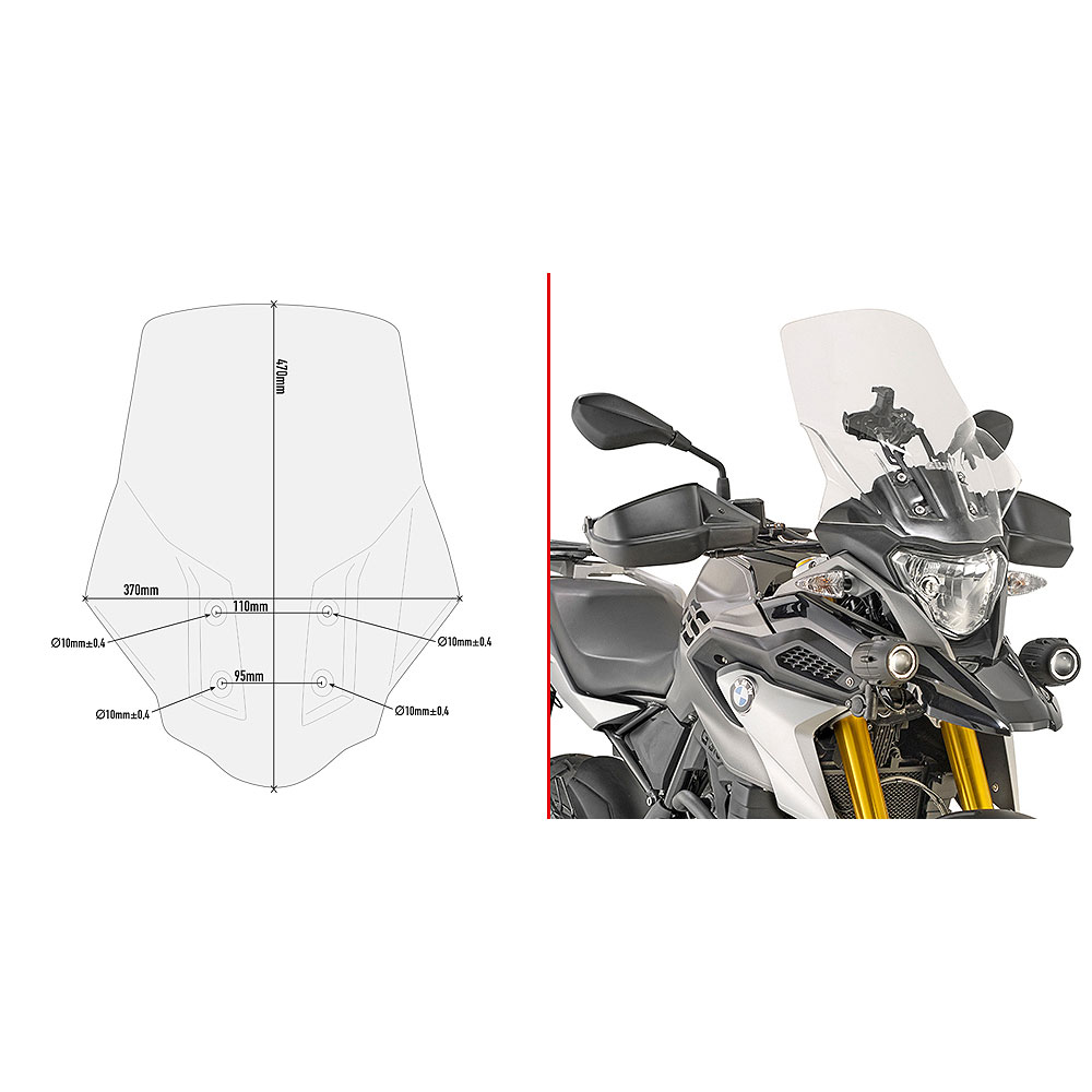 D5126ST_0 Vizir providni GIVI BMW G 310 GS (17-24) D5126ST - Image 1