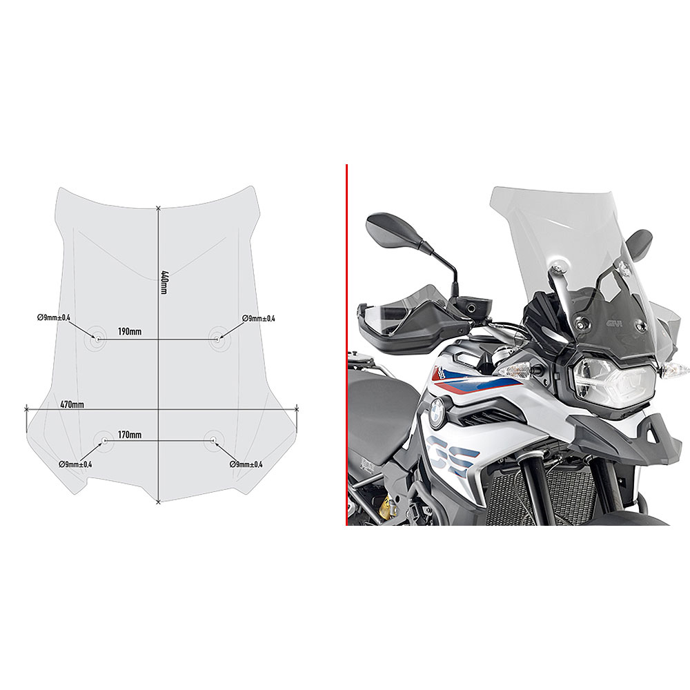D5127S_0 Vizir zatamnjeni GIVI BMW F 750 / 800 GS (18-20) D5127S - Image 1