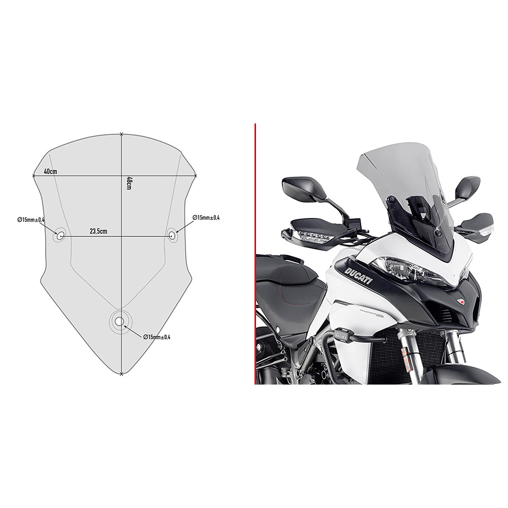 D7406S_0 Vizir zatamnjeni GIVI Ducati Multistrada 950 / 1200 / 1260 D7406S - Image 1