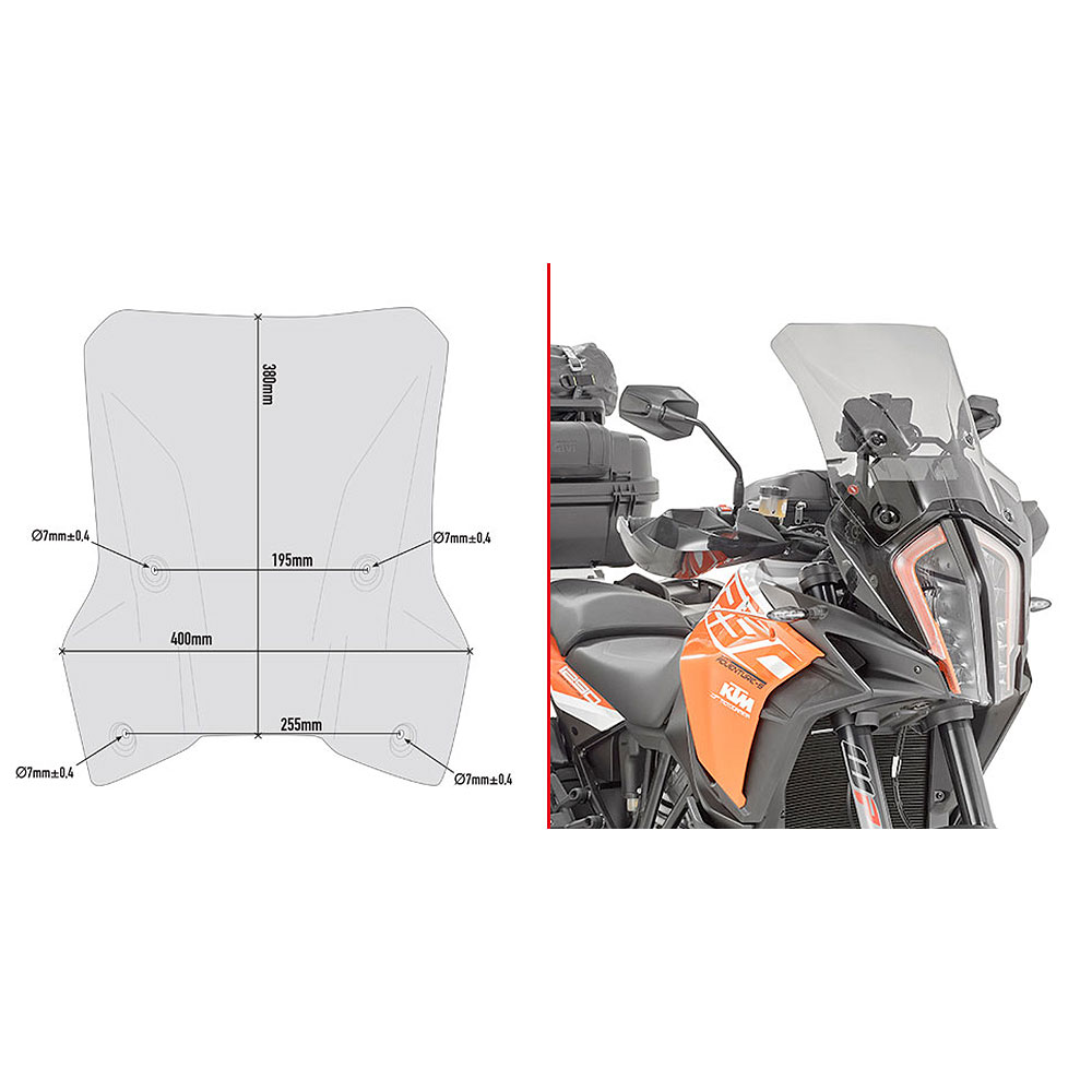 D7706S_0 Vizir blago zatamnjeni GIVI KTM Super Adventure 1290 (17-20) D7706S - Image 1
