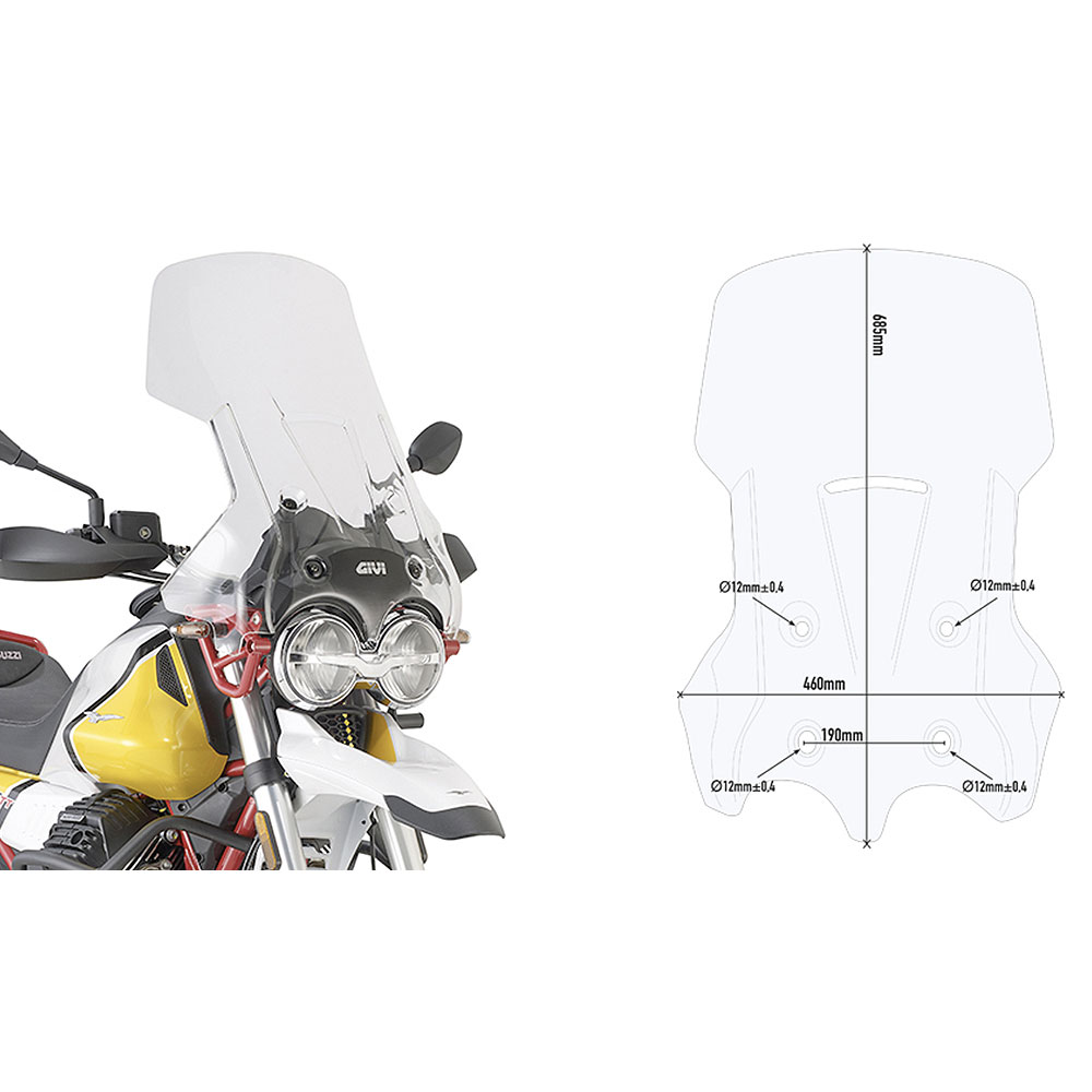 D8203ST_0 Vizir providni GIVI Moto Guzzi V85 TT (19-23) D8203ST - Image 1