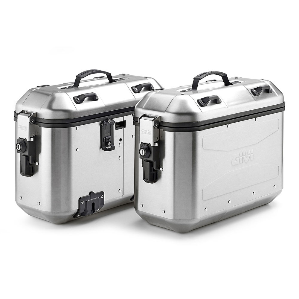 DLMK36APACK2_0 Bočni koferi GIVI TREKKER DOLOMITI ALU niklovani Monokey 36L - Image 1