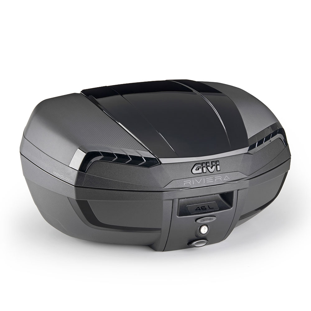 E46NB_0 Centralni kofer GIVI E46NB RIVIERA TRIPLE BLACK Monolock 46L - Image 1