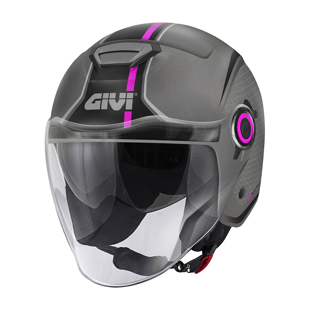 H125FTHTP_0 Kaciga jet GIVI 12.5F TOUCH titanium roza - Image 1