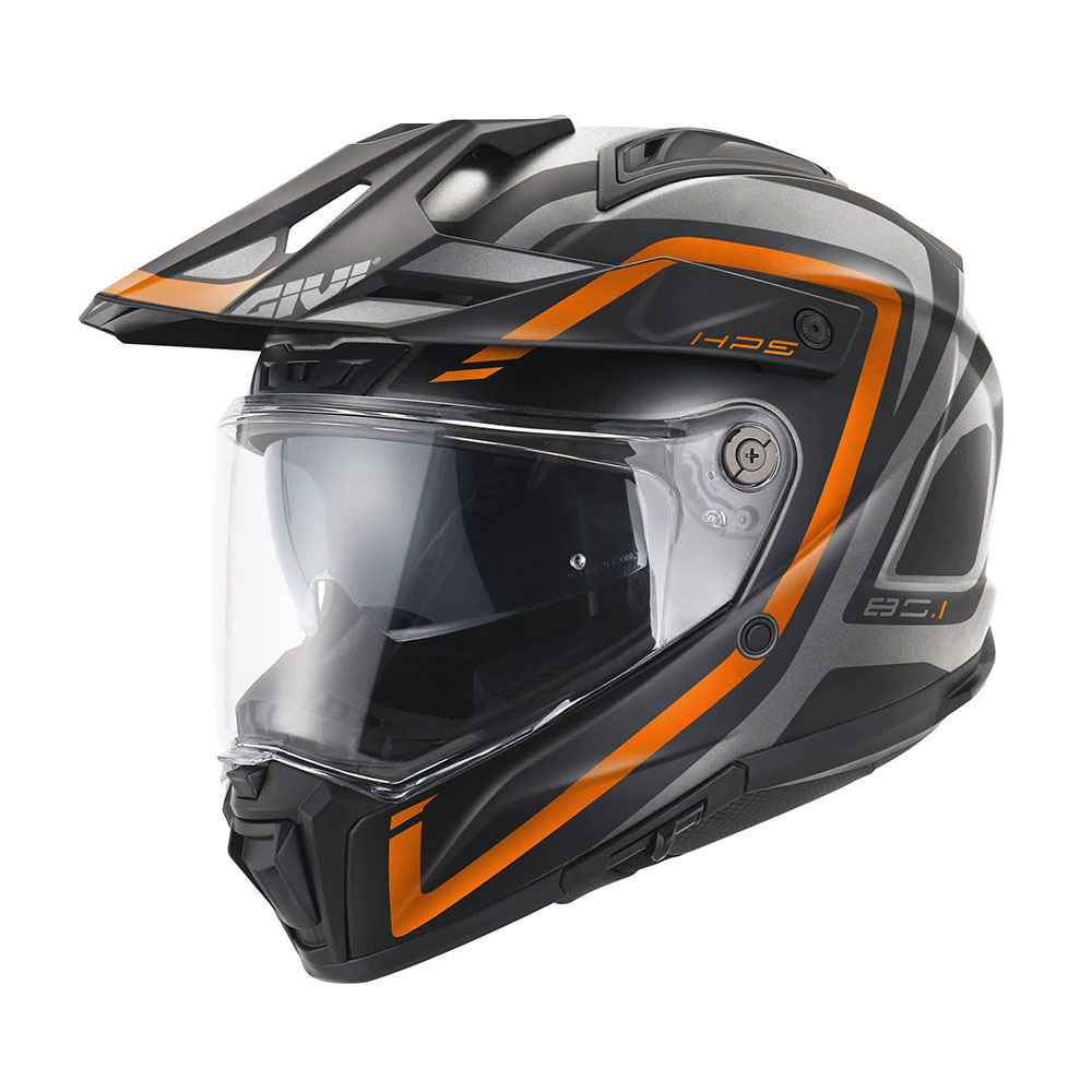 H801FAXTE_0 Kaciga GIVI Enduro 80.1 APEX mat titanium crno narandžasta - Image 1