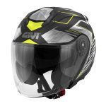 Kaciga jet GIVI X25 TRACE mat crno titanium žuta M