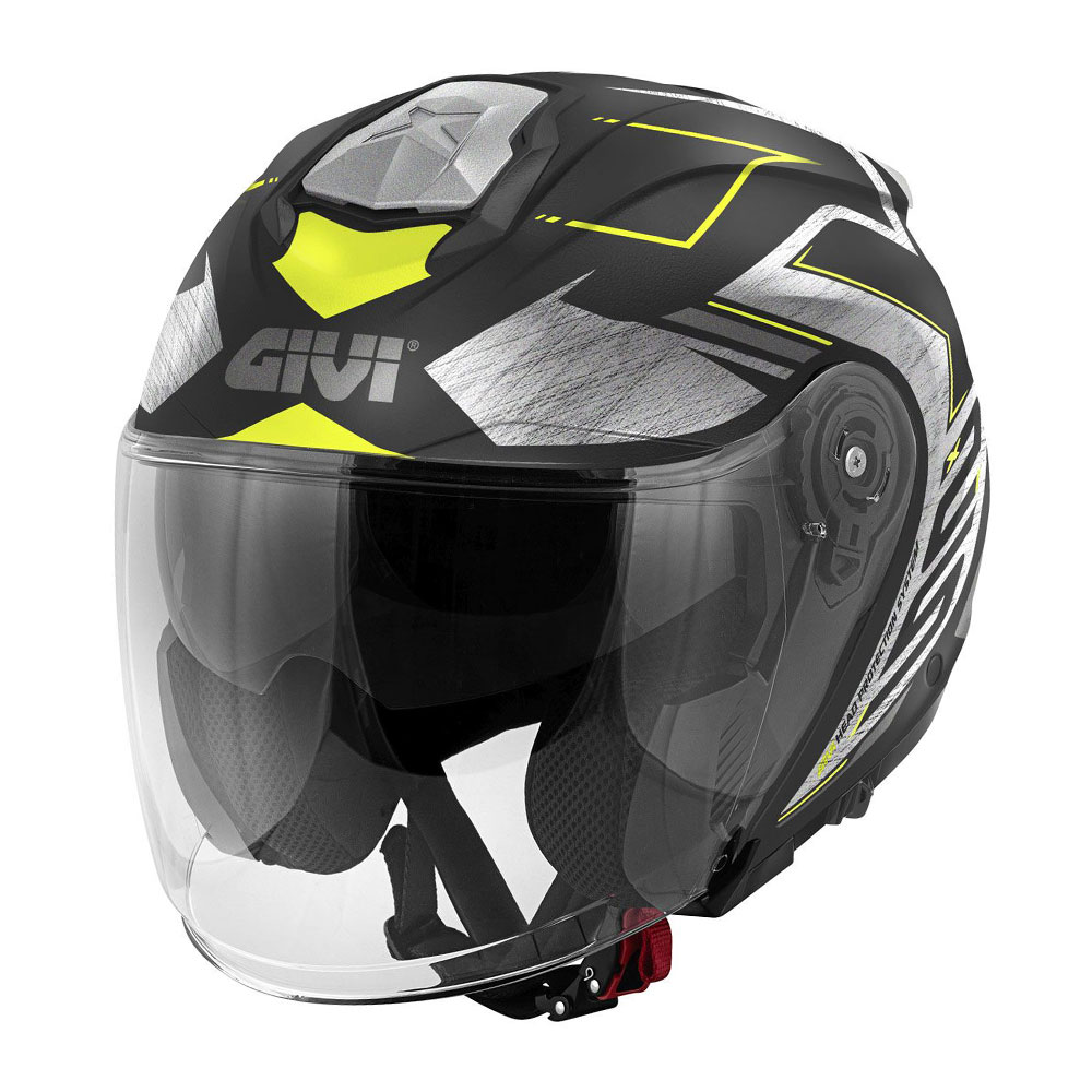 HX25FTCBY61_0 Kaciga jet GIVI X25 TRACE mat crno titanium žuta XL - Image 1