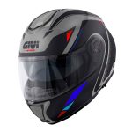 Kaciga GIVI Flip Up X26 SQUARE mat sivo crno plavo crvena L