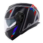 Kaciga GIVI Flip Up X26 SQUARE mat sivo crno plavo crvena XL - Image 2