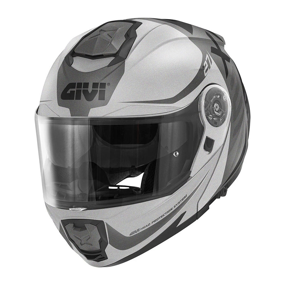 HX27FDMTS_0 Kaciga GIVI Flip Up X27 DIMENSION crno titanium srebrna - Image 1