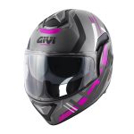 Kaciga GIVI Flip Up X30 PULSAR titanium crno ljubičasta XS
