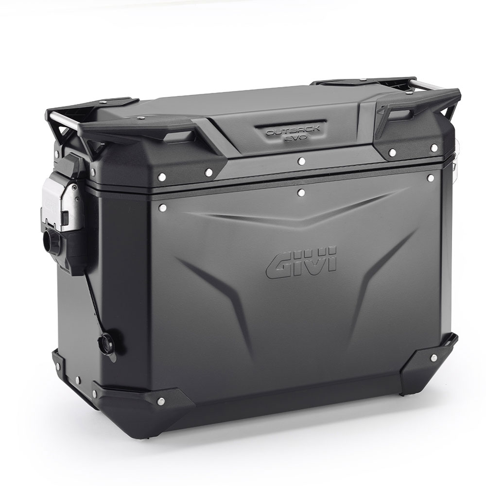 OBKEV37BL_0 Bočni kofer GIVI TREKKER OUTBACK MONOKEY® CAM SIDE EVO SMART 37 BLACK LINE ALU crni levi 37L - Image 1