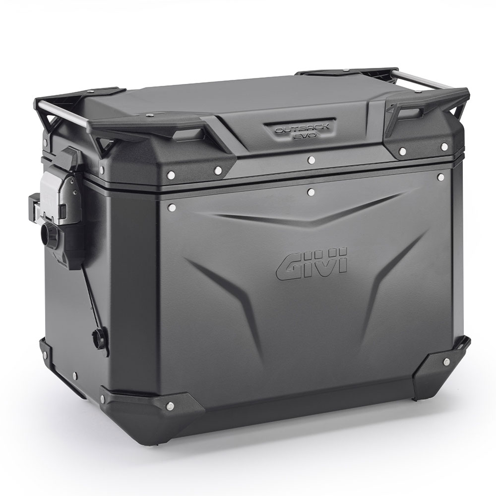 OBKEV48BL_0 Bočni kofer GIVI TREKKER OUTBACK MONOKEY® CAM SIDE EVO SMART 48 BLACK LINE ALU crni levi 48L - Image 1