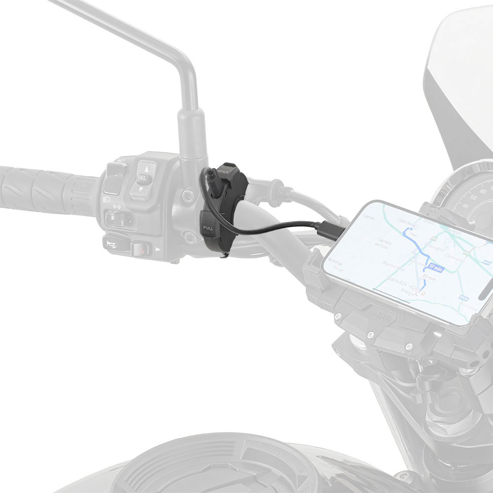 S120_0 Punjač sa USB i USB C priključkom montaža na korman GIVI - Image 1